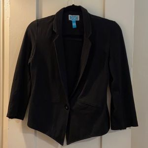 Black Cotton Material Blazer